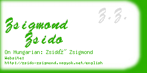 zsigmond zsido business card